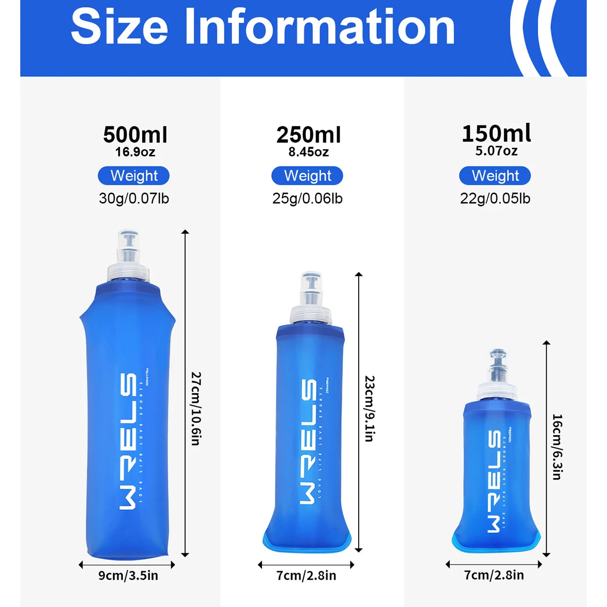 Collapsable Hiking Water Bottle