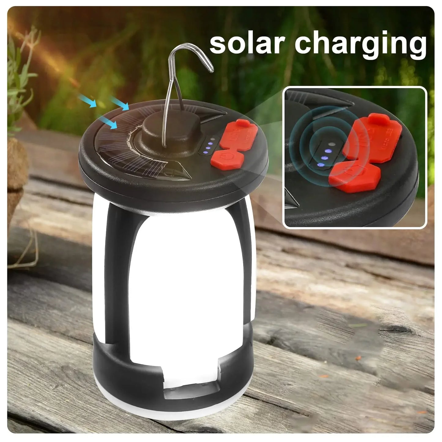 Solar Camping Lantern & Power Bank | 1000LM Rechargeable LED Light