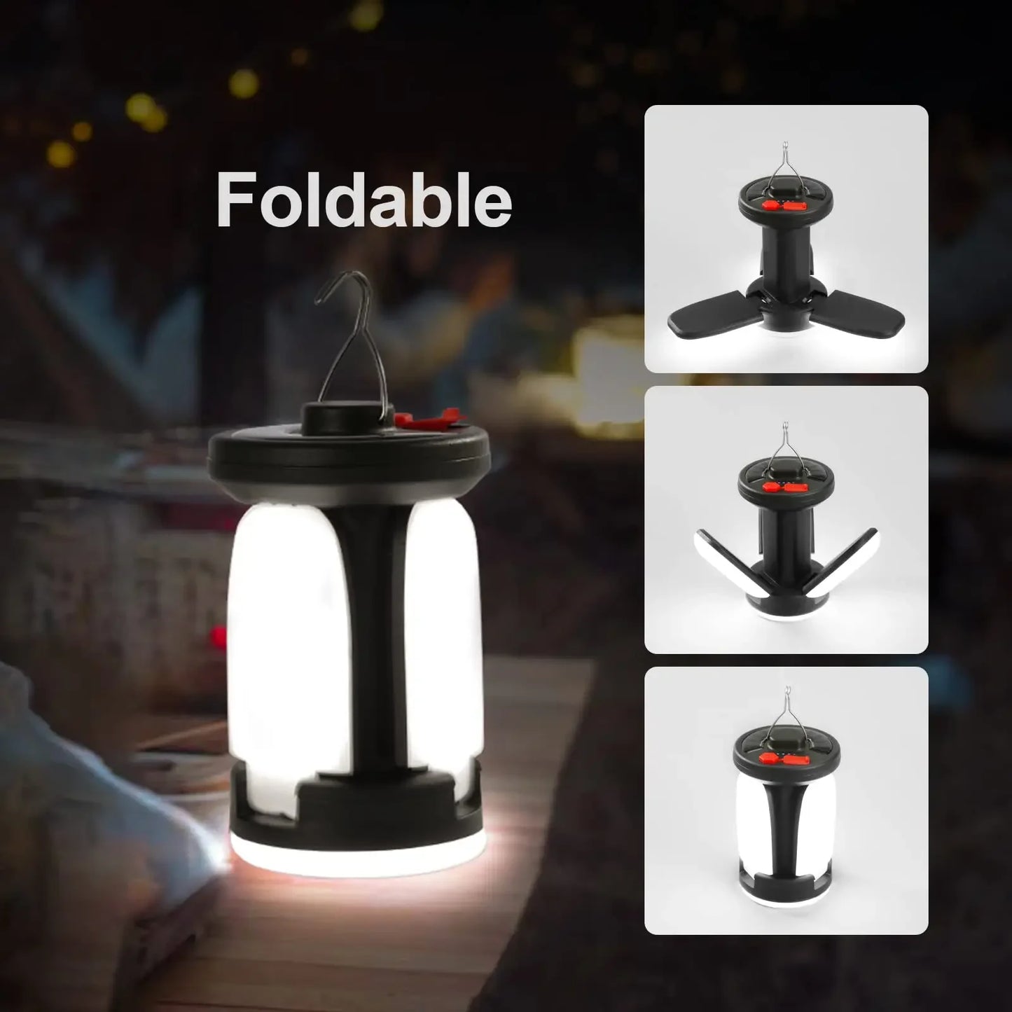 Solar Camping Lantern & Power Bank | 1000LM Rechargeable LED Light
