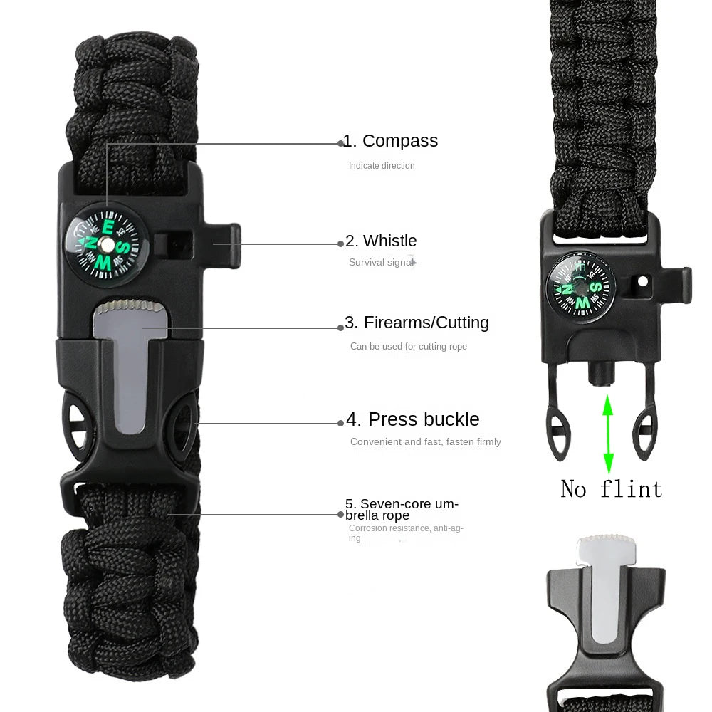 Outdoor Survival Paracord Bracelet