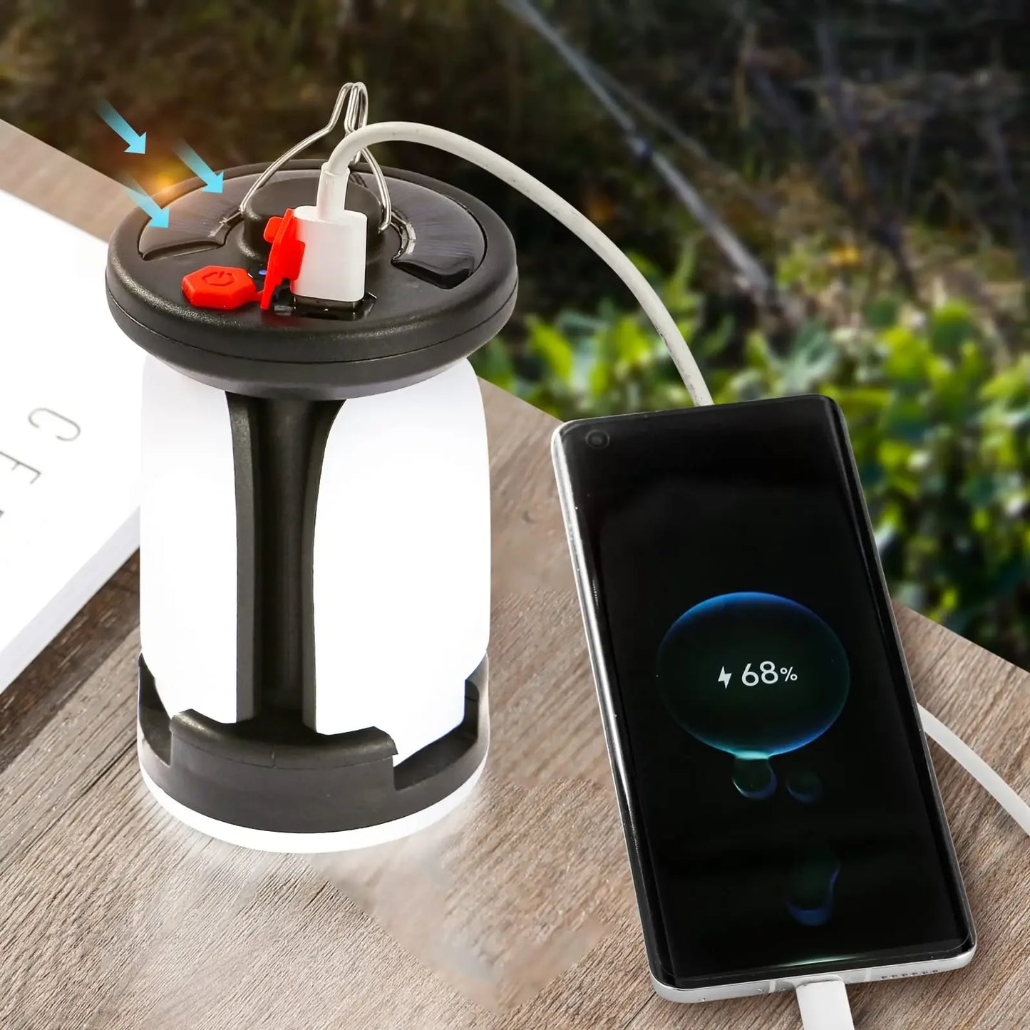 Solar Camping Lantern & Power Bank | 1000LM Rechargeable LED Light